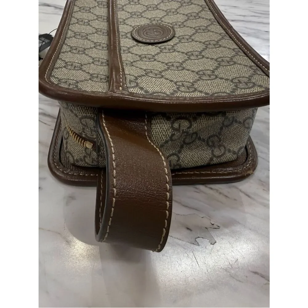 Gucci Beige GG Canvas and Brown Leather Men’s Toiletry Bag
